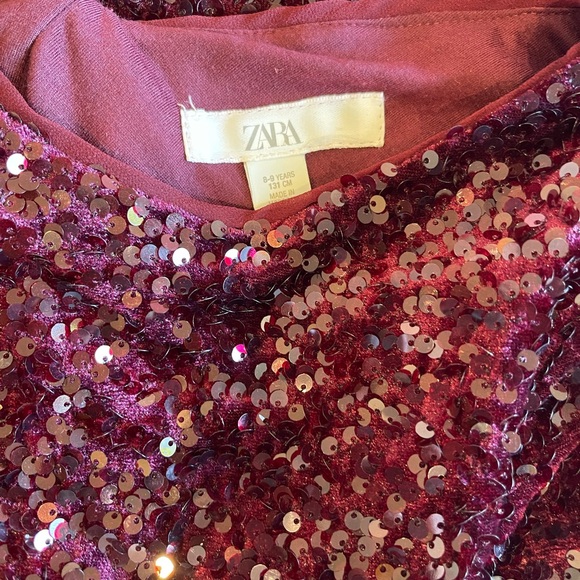 Zara Wine Sequin Dress - Picture 3 of 3